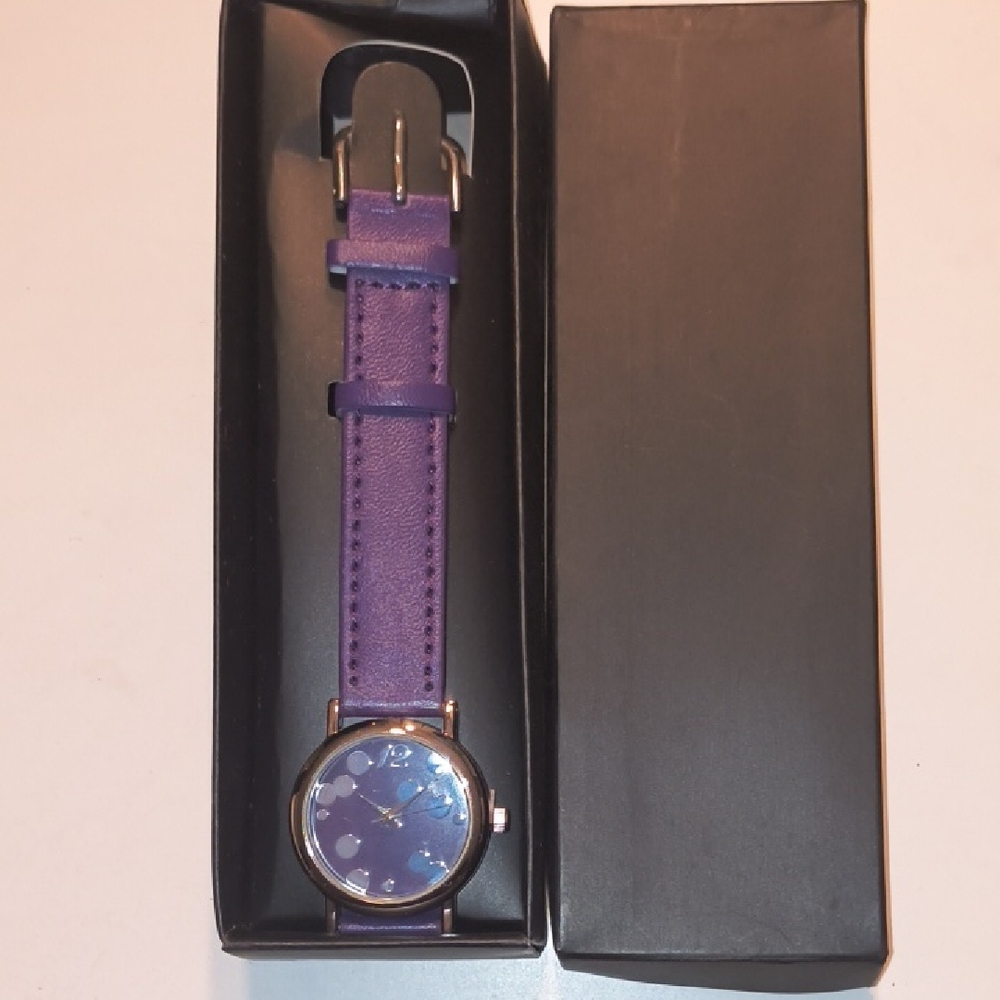 Signature Metallic Bubbles Watch. Purple
